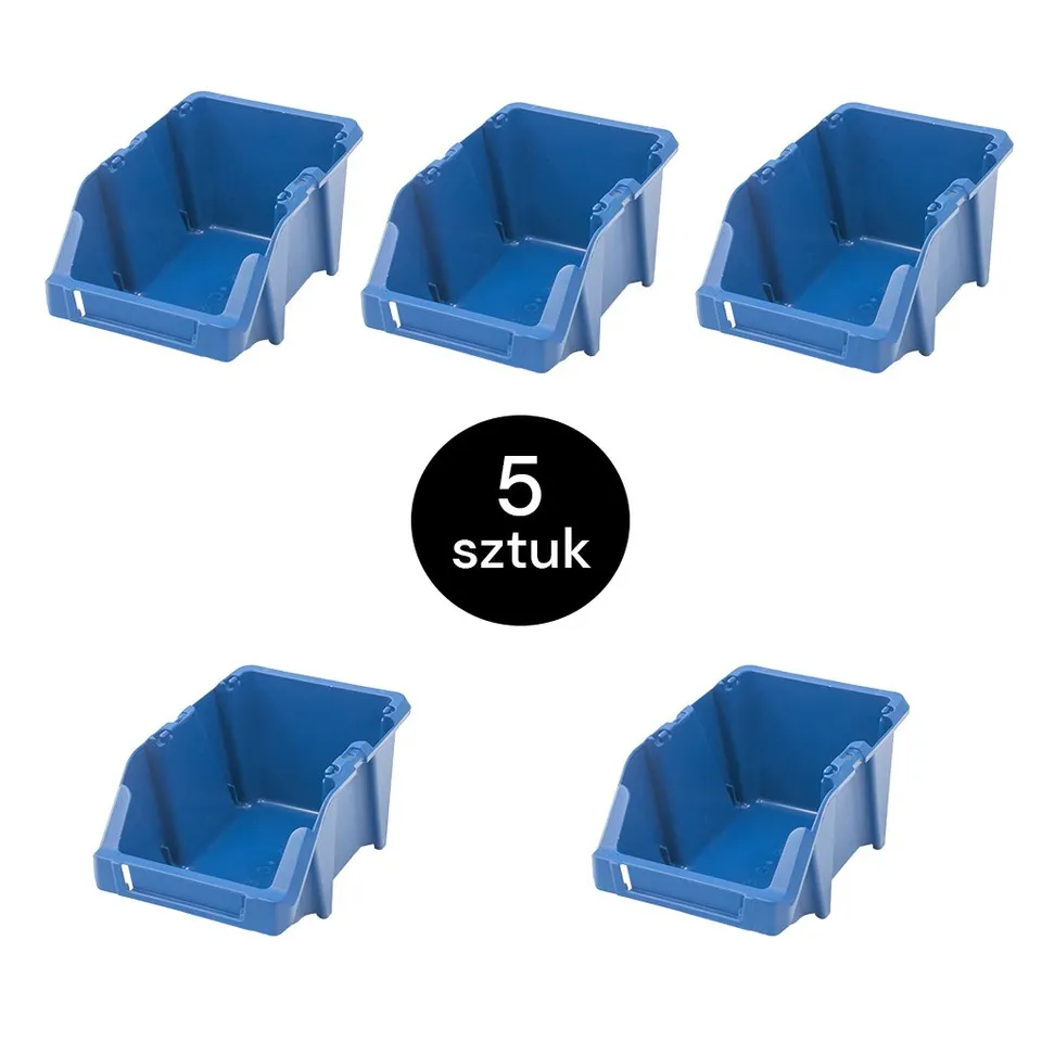 Mega-M M Cassetta Magazzino 20x30x13 cm Blu 5 pz Plastica