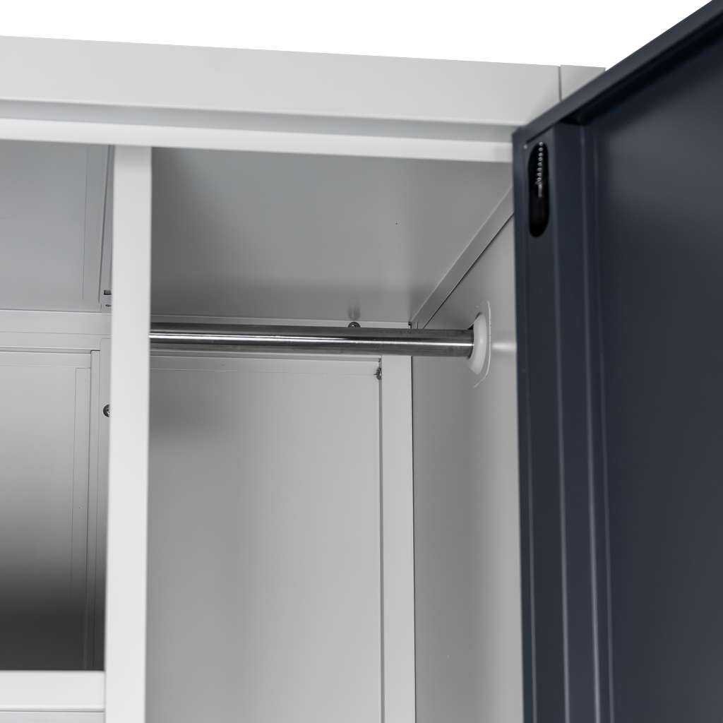 Mega-M armadio metallico 1 anta 50 cm grigio con ripiani