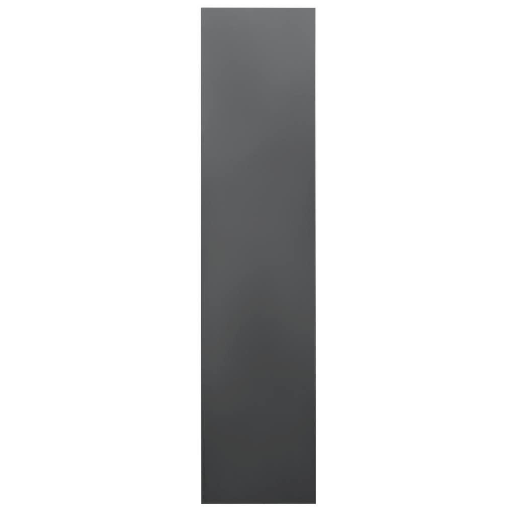Mega-M Wenus armadio metallico con vetro 90x40x185 cm grafite