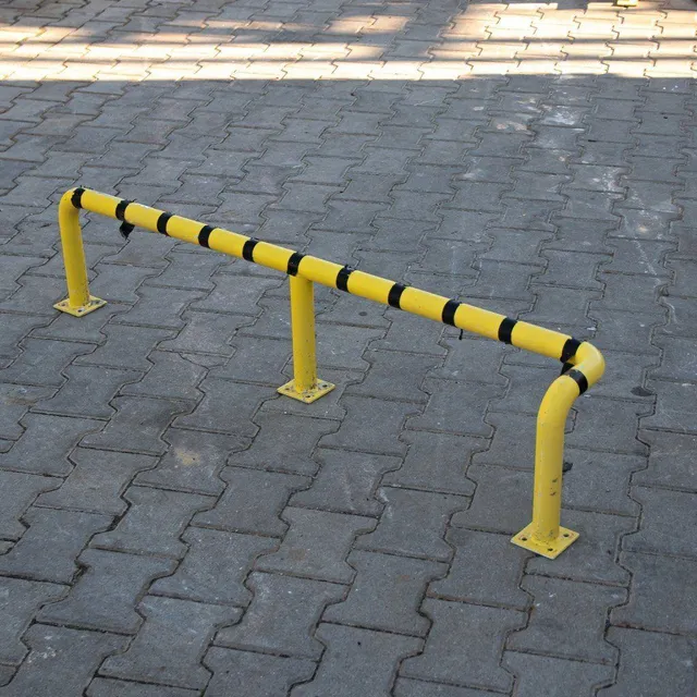 Barriera protettiva acciaio 130 cm giallo-nera