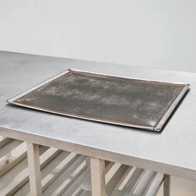 Teglia forno forata 60x40 cm acciaio inox professionale