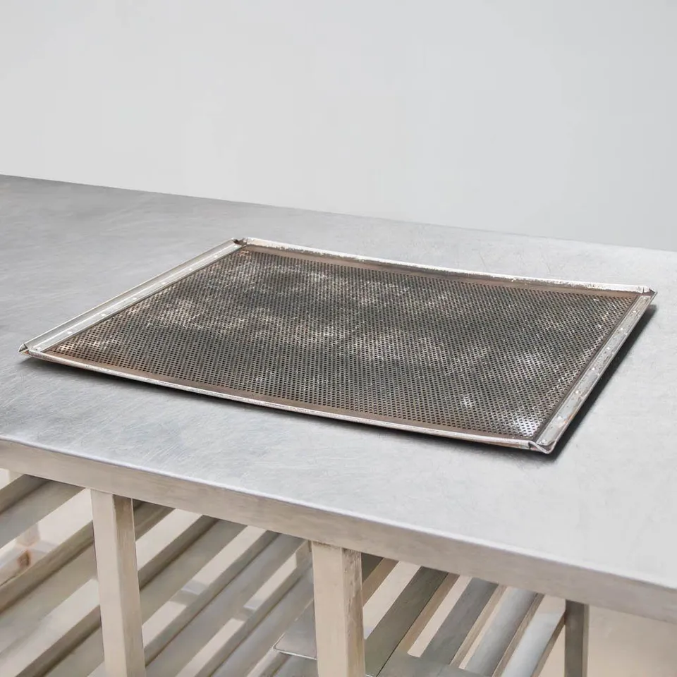 Teglia forno forata 60x40 cm acciaio inox professionale