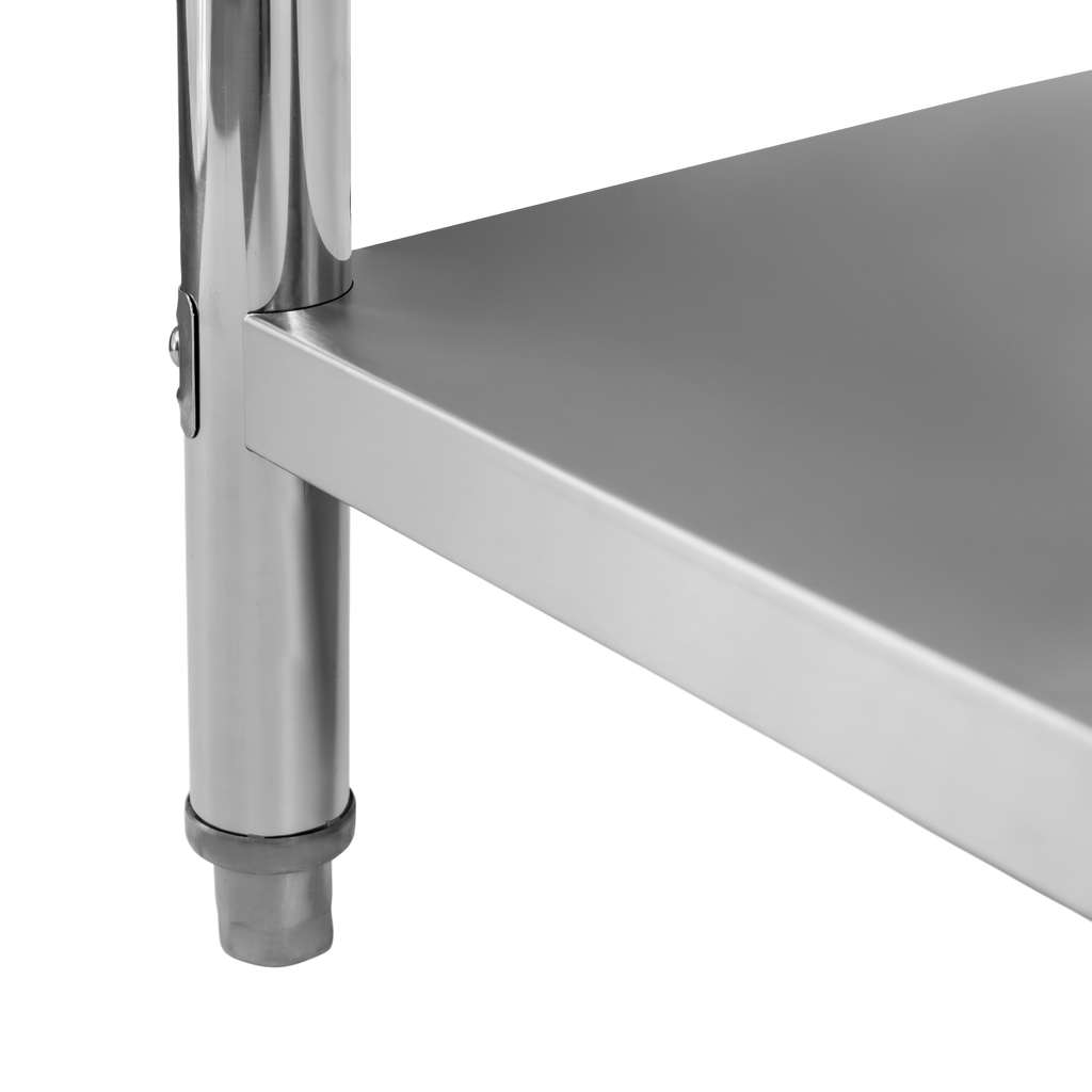 Mega-M X Standard tavolo inox centrale 120x60x85 cm con ripiano