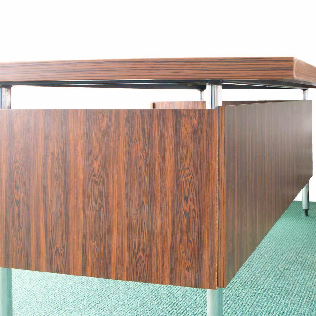 Scrivania ufficio 200x100x79 marrone scuro direzionale