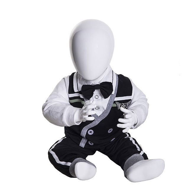 Agosistem SAM manichino infante seduto vetroresina bianco 45 cm