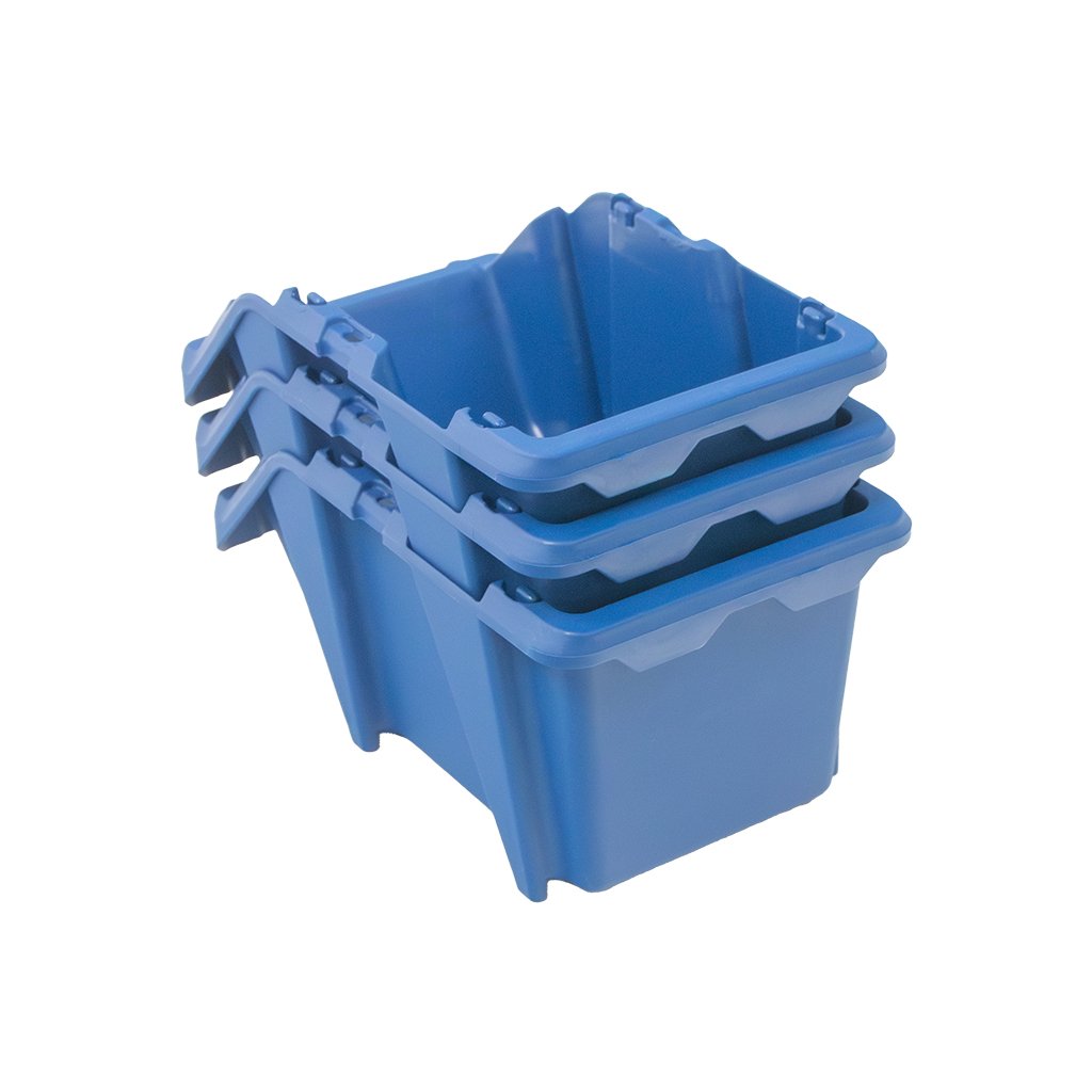 Mega-M M Cassetta Magazzino 20x30x13 cm Blu 5 pz Plastica