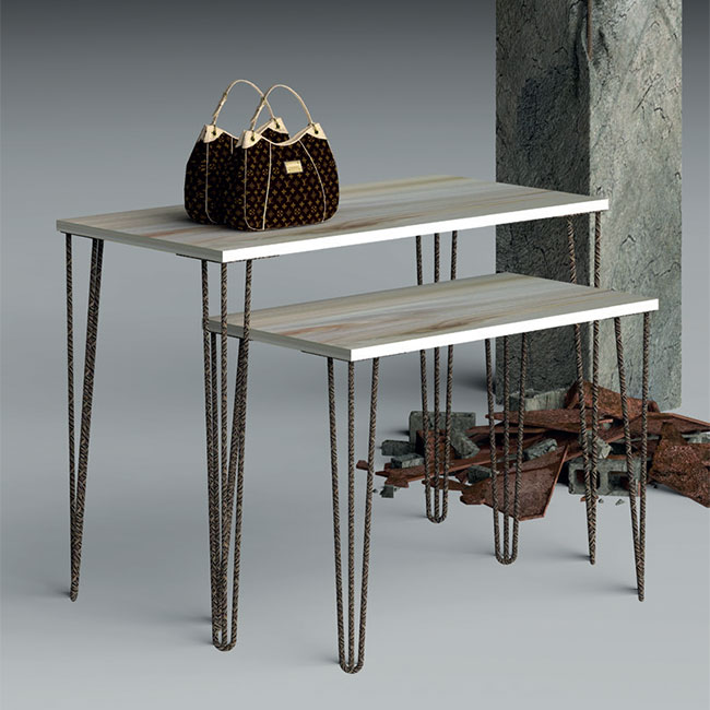Agosistem Industrial Magot Tavolo Tondino 95 cm Nero Opaco