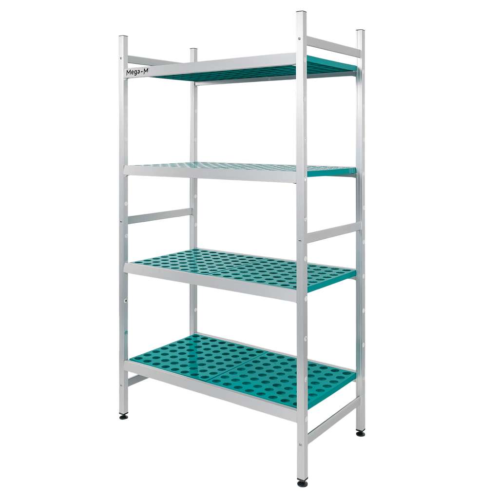 Mega-M Alufri scaffale 4 ripiani 97x39x180 cm modulo base