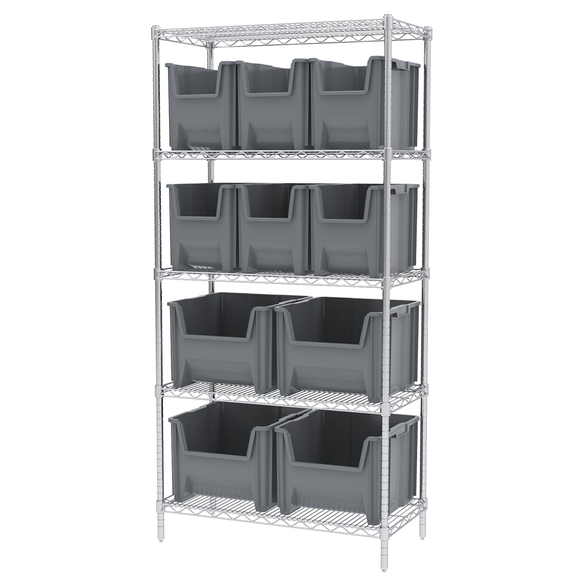 Akro-Mils AWS1836SNS scaffalatura 5 ripiani con 14 box