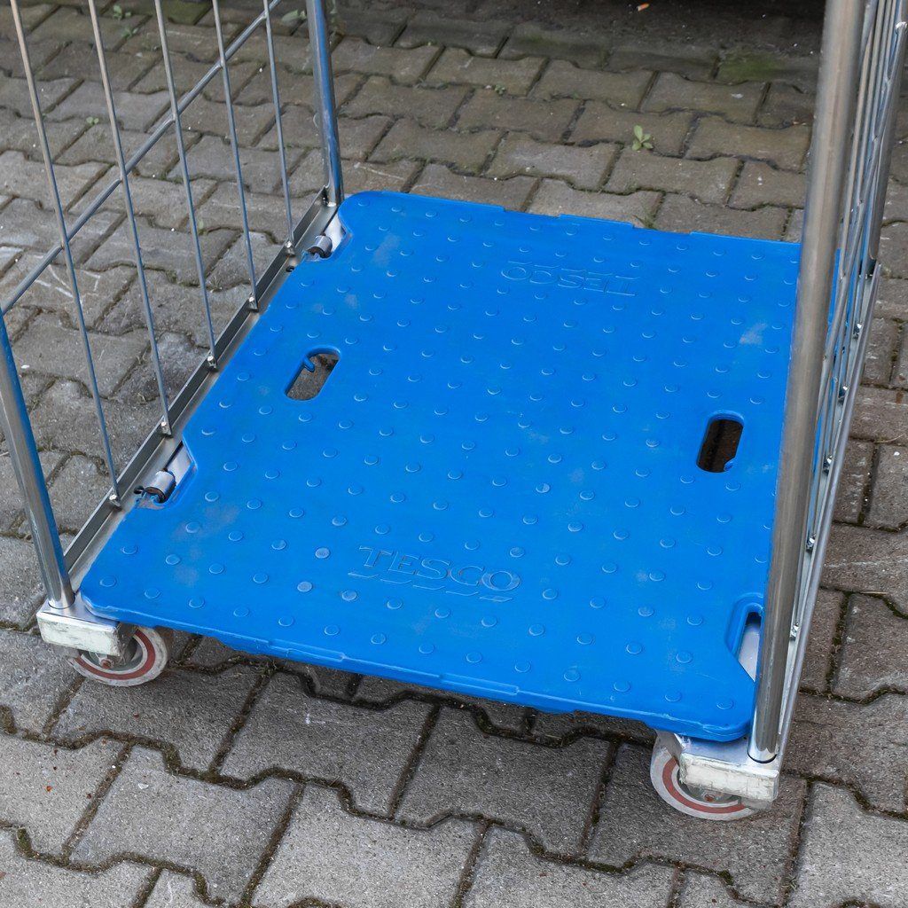 Rollcage Rollcontainer blu carrello a rete pieghevole 500 kg