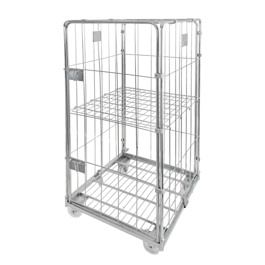 Mega-M Universal rollcontainer zincato con ripiano 500 kg