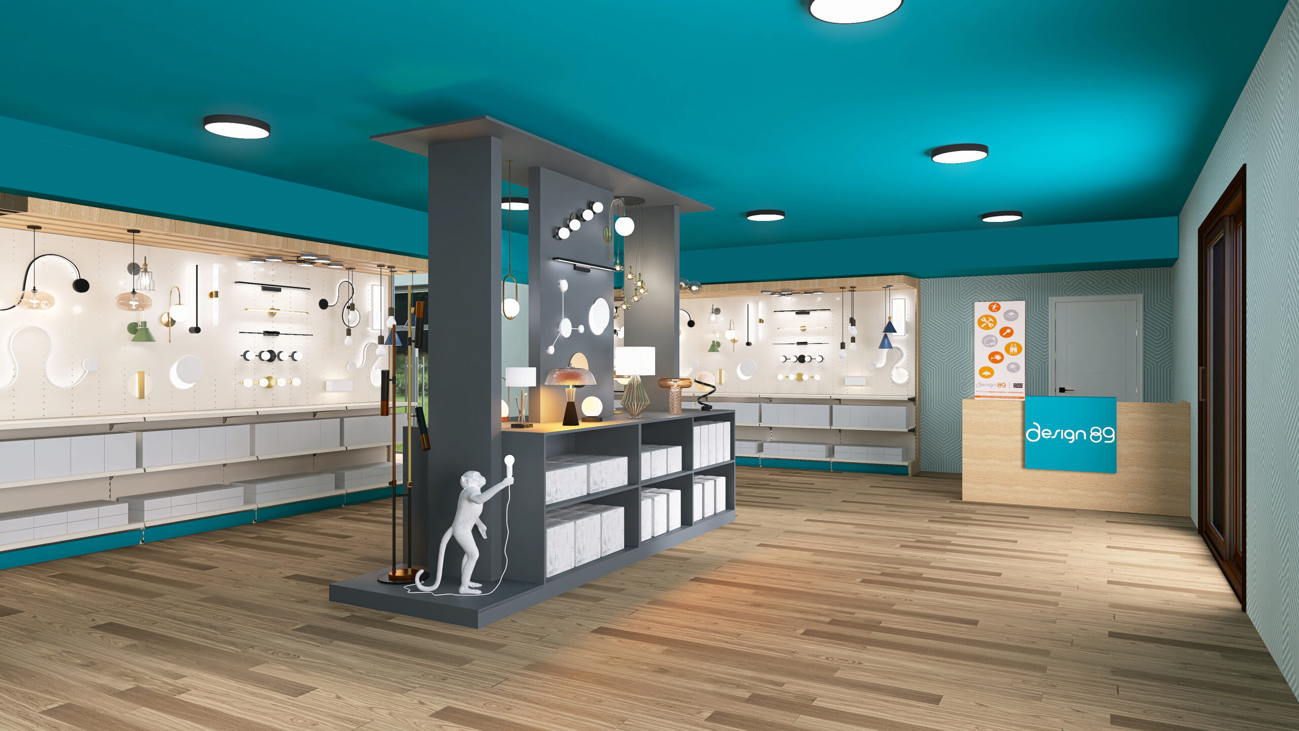 Design89 Illuminazione arredo negozio led