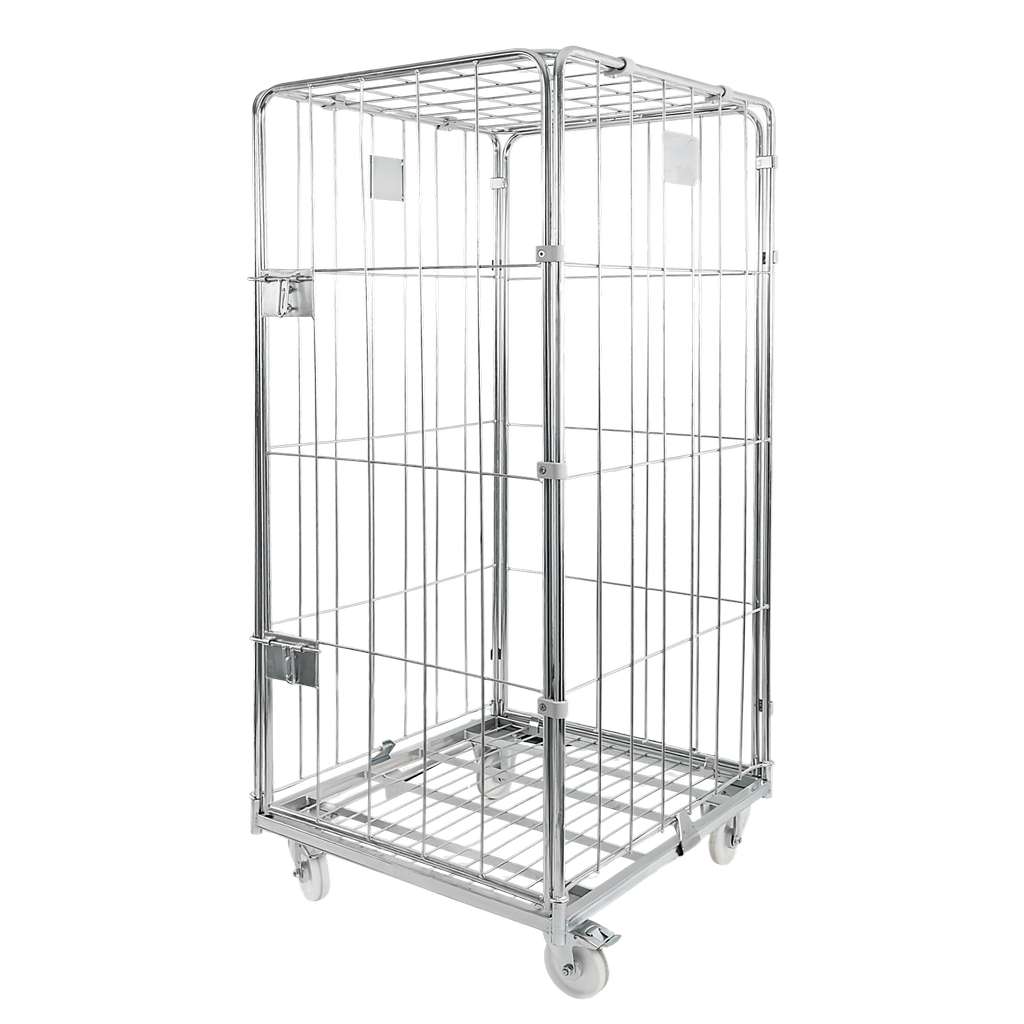 Mega-M Universal Roll Container Zincato con Tetto e Porta