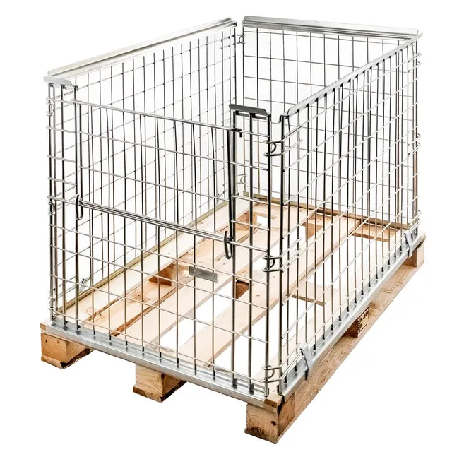 Mega-M Gitterbox sponda pallet 80x120 cm sportello