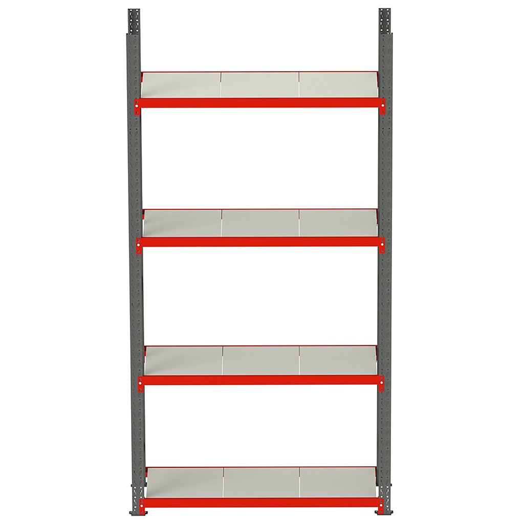 Mega-M Fortis scaffale metallo 4 ripiani H240 167x40 base