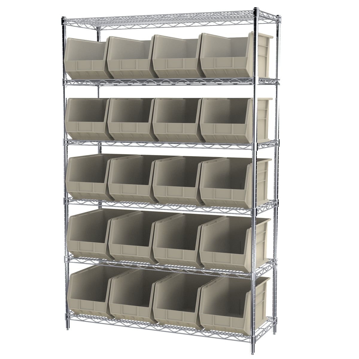 Akro-Mils AWS184830260 scaffale filo 6 ripiani 24 box