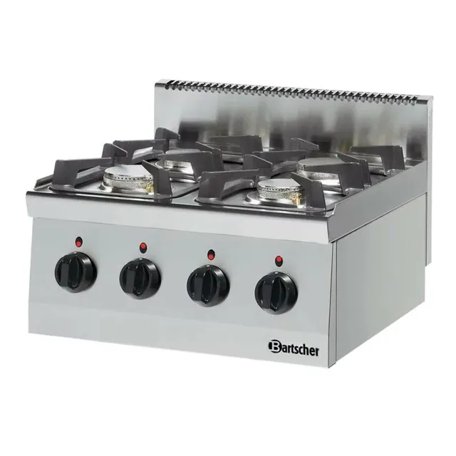 Bartscher 1317463 cucina a gas 4 fuochi 19 kW inox