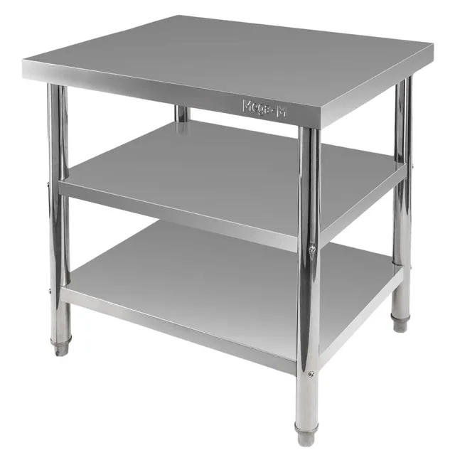 Mega-M X Standard tavolo inox 80x60x85 cm 2 ripiani