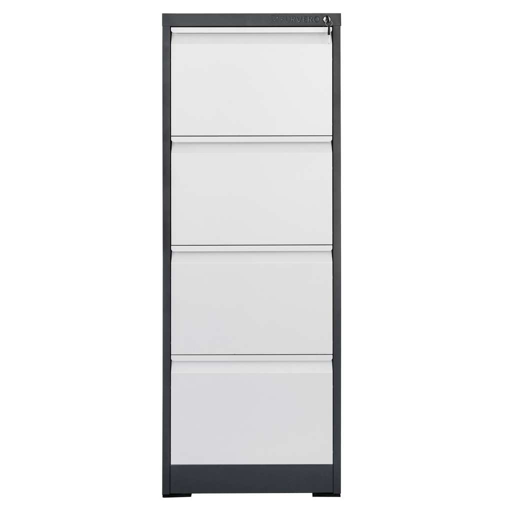 Furvero W4S Schedario Ufficio 4 Cassetti Grafite Grigio