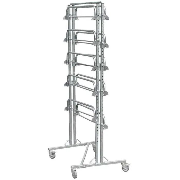 Gondola stender appendiabiti 84x61x184 cm con ruote acciaio
