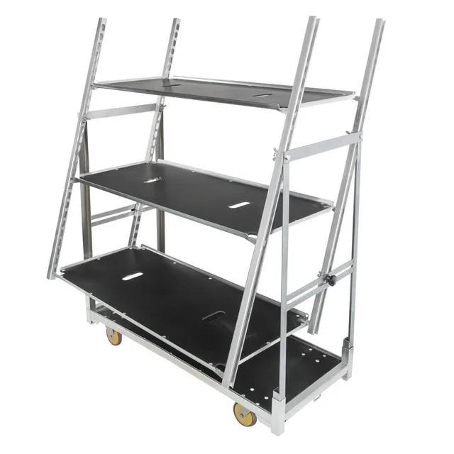 Mega-M carrello danese fiori base+3 ripiani inclinato