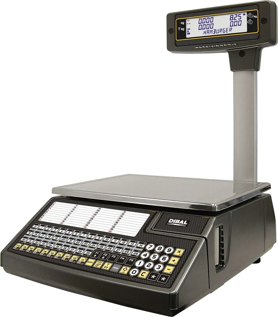 DIBAL W-025T Bilancia Etichettatrice 15 kg con Palo LED