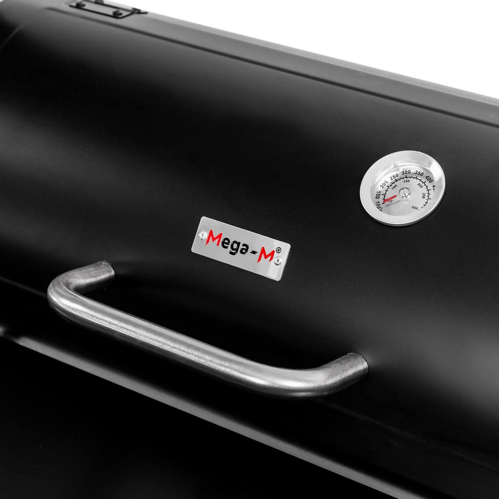 Mega-M barbecue a carbone a botte con camino 53x29 cm