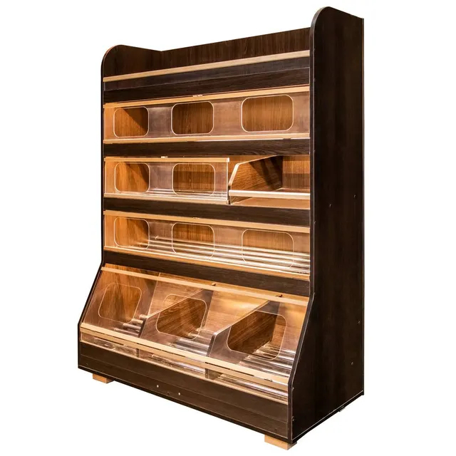 Venge Magia espositore pane 125 cm LED plexiglass