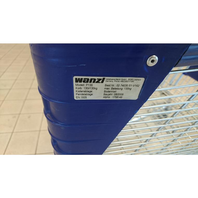 Wanzl P130L carrello spesa 130 L con seggiolino blu