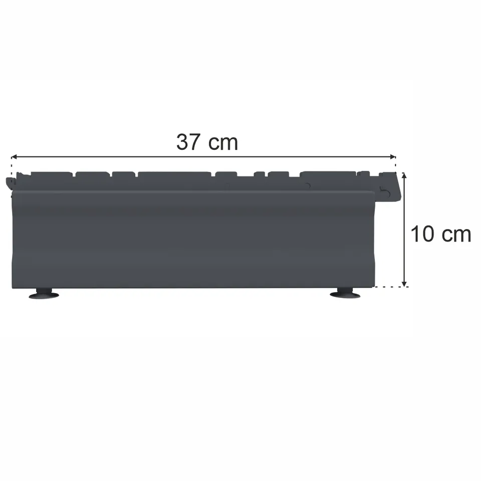 Mega-M Merkury II piede scaffale G37 H10 cm grafite