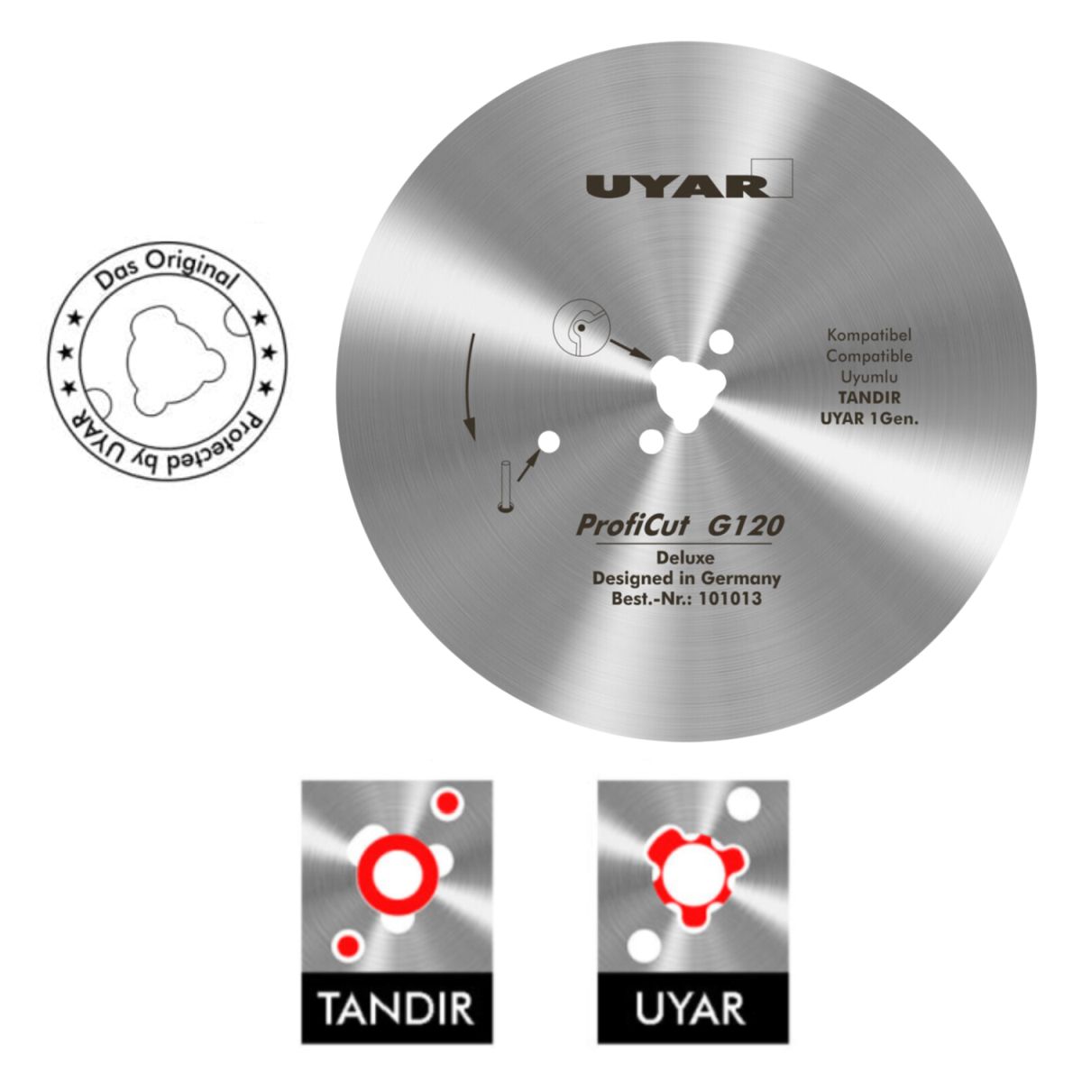 Uyar ProfiCut G120 Deluxe lama kebab 120 mm inox