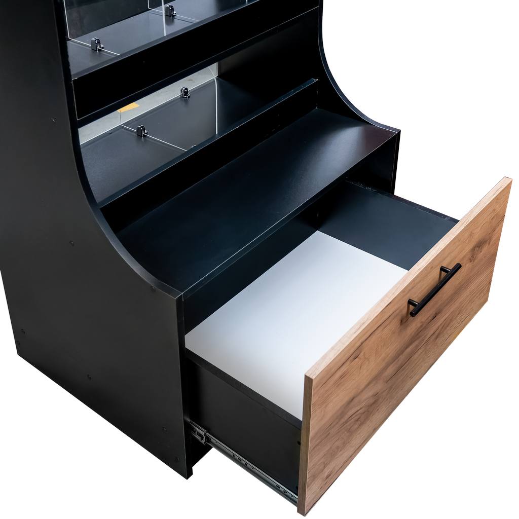 Mega-M H-162 L-80 G-60 vetrina negozio nera per dolci