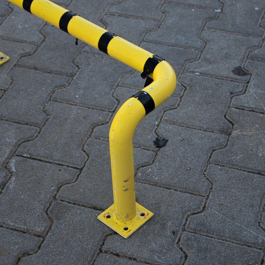 Barriera protettiva acciaio 130 cm giallo-nera