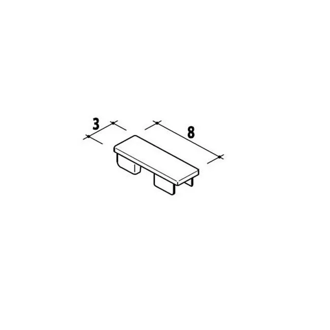Agosistem Tappo Colonna Scaffale Nero 3x8 cm