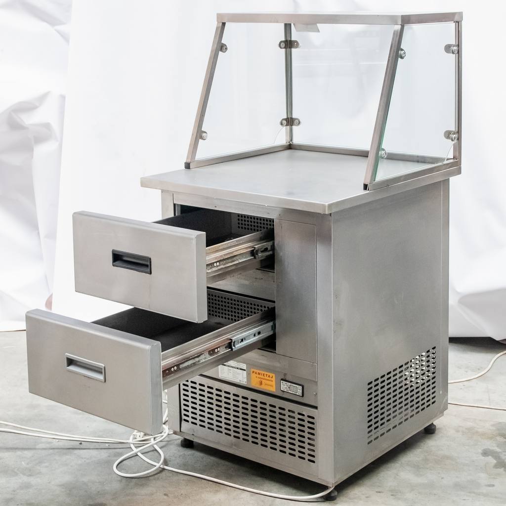 Mawi Hot-Dog 6xGN1/4 vetrina refrigerata inox da banco