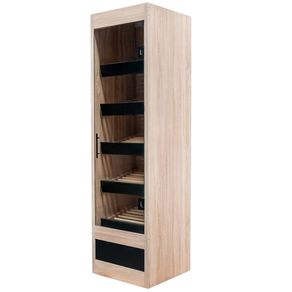 Mega-M Espositore Pane con Vetro Rovere Sonoma H205 cm