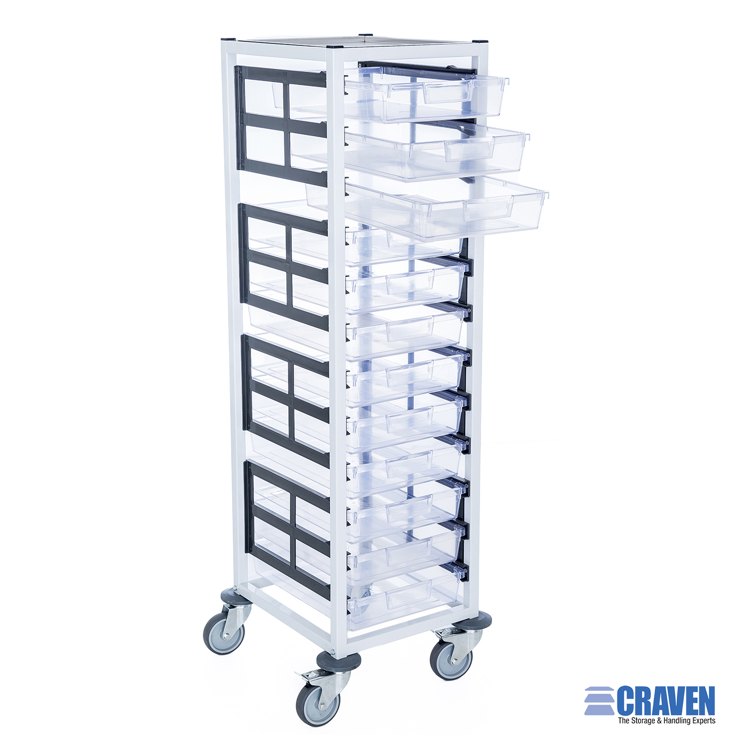 Craven M+ Single carrello medicazione bianco HIPS