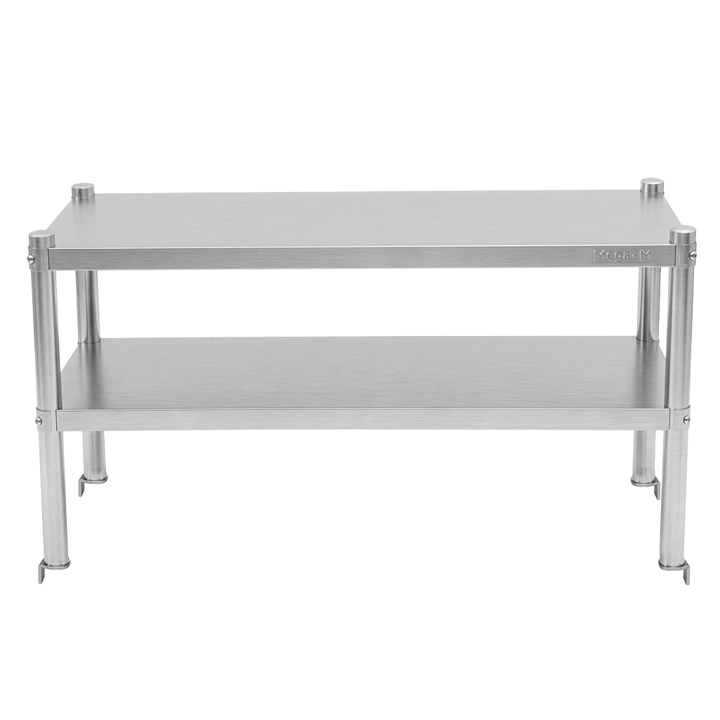 Mega-M X alzata tavolo inox 2 ripiani 120x30x60 cm