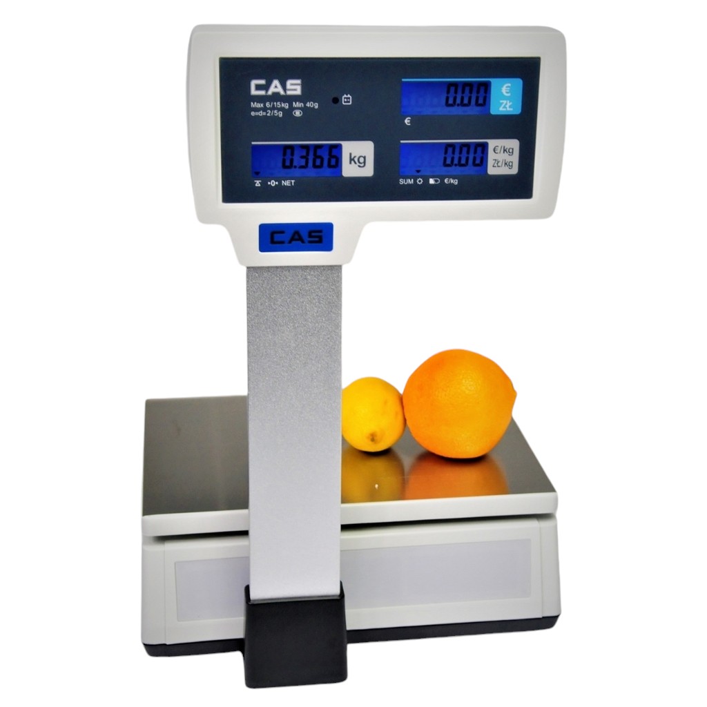 CAS ER Junior 15P RS Bilancia 15 kg con Scontrino