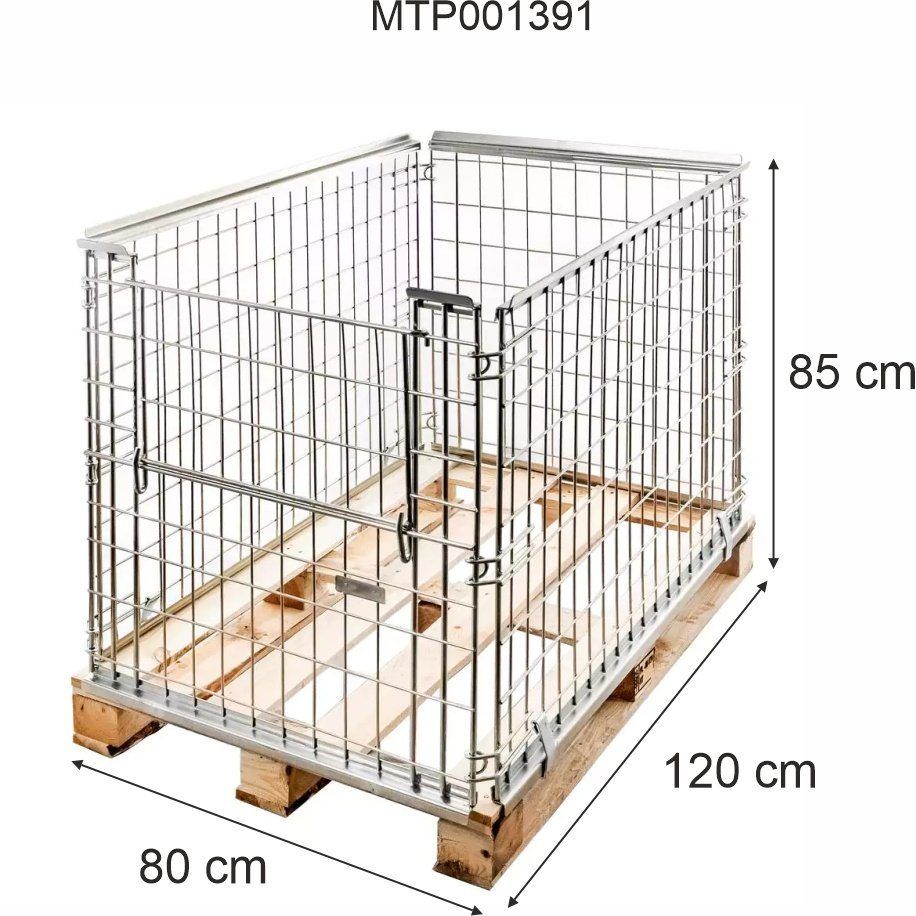 Mega-M Gitterbox sponda pallet 80x120 cm sportello