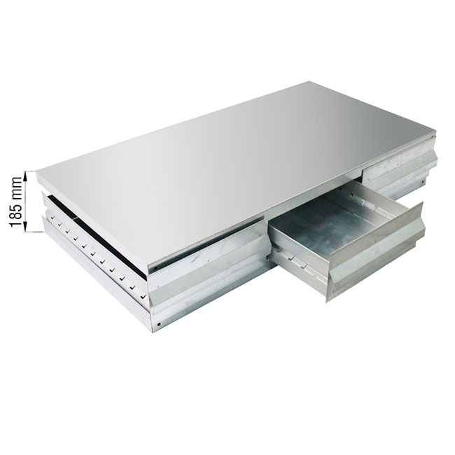Agosistem Etermet blocco a 3 cassetti per scaffale con guide