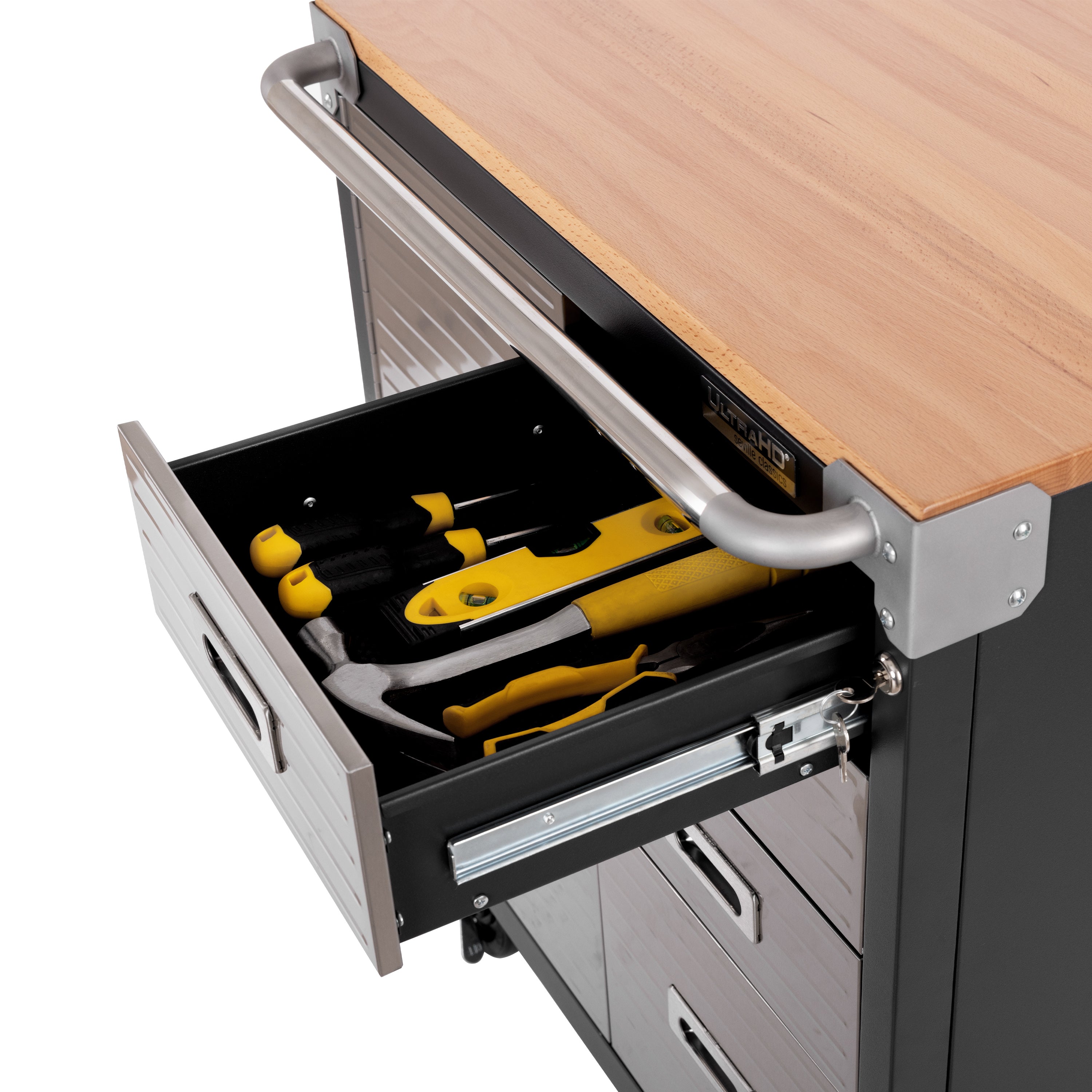 Seville Classics UltraHD UHD20205 mobile officina 4 cassetti grafite