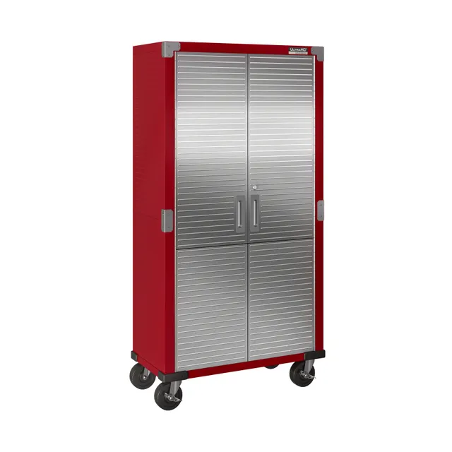 Seville Classics UltraHD armadio metallo rosso su ruote 600 lb