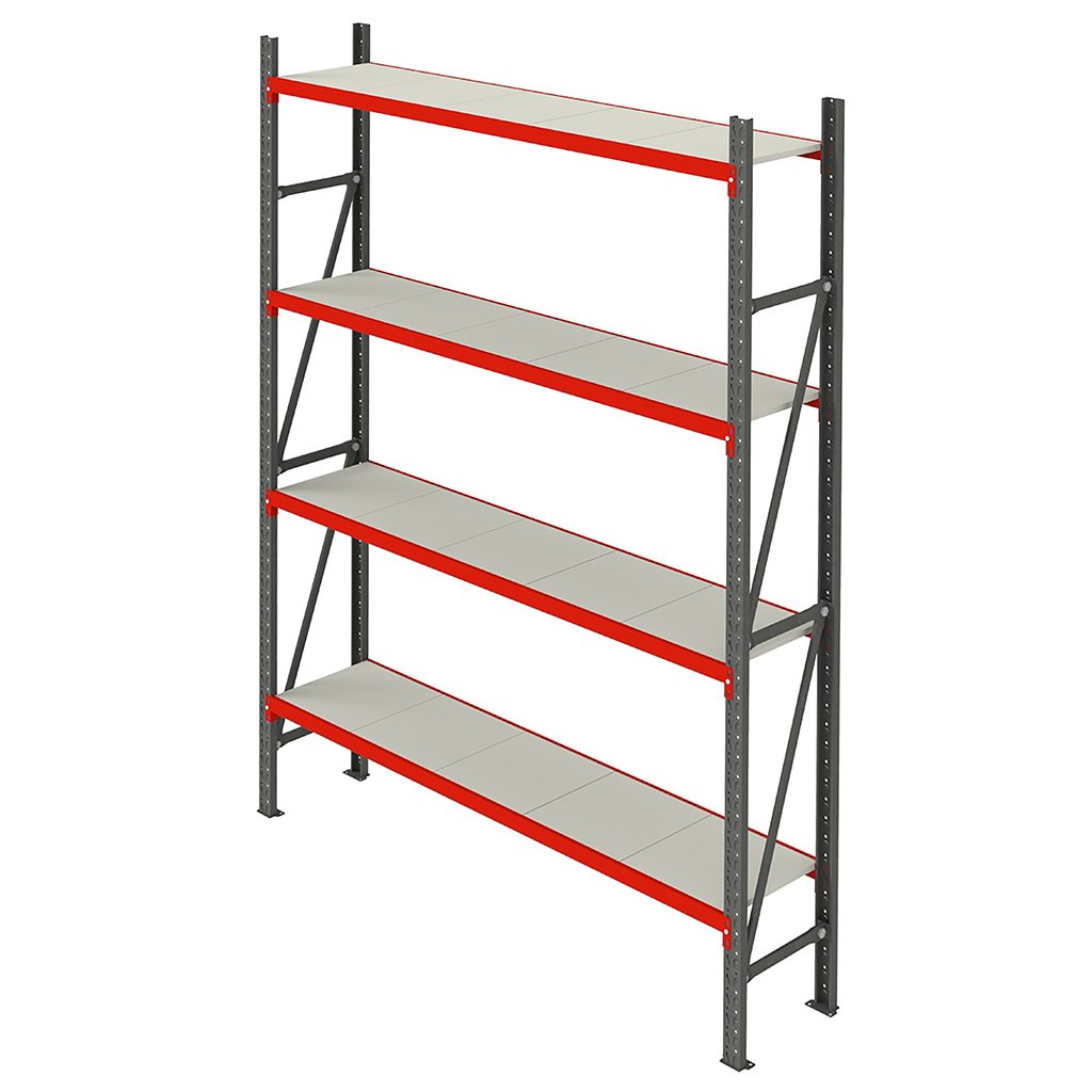 Mega-M Fortis H-240 L-267 scaffale magazzino 4 ripiani base