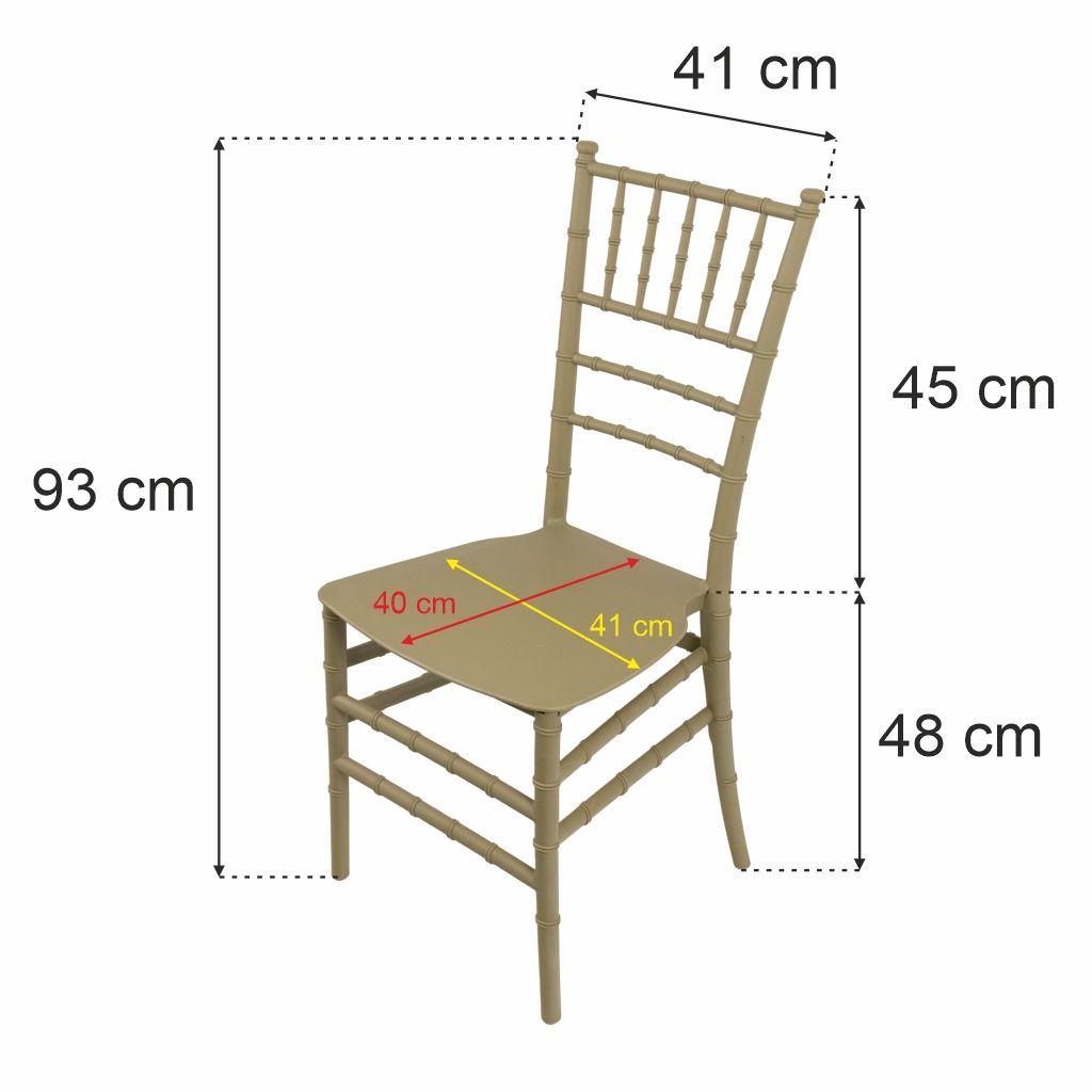 Furvero Chiavari PP sedia banchetto champagne-pistacchio con cuscino