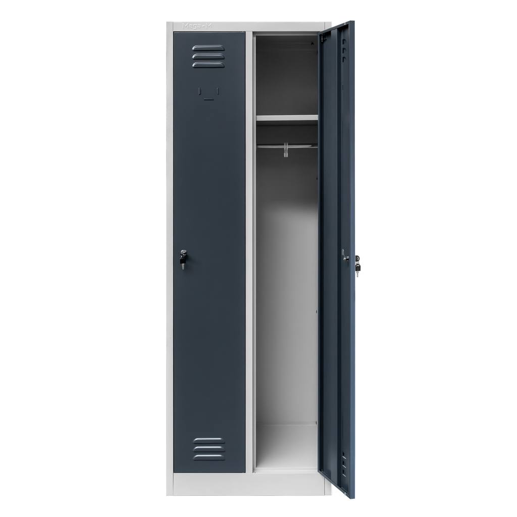 Mega-M S-60 armadietto spogliatoio 2 ante grigio grafite