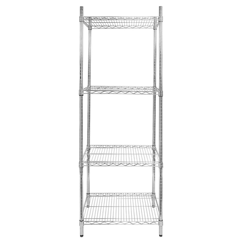 Mega-M scaffale cromato 4 ripiani 60x60x180 cm