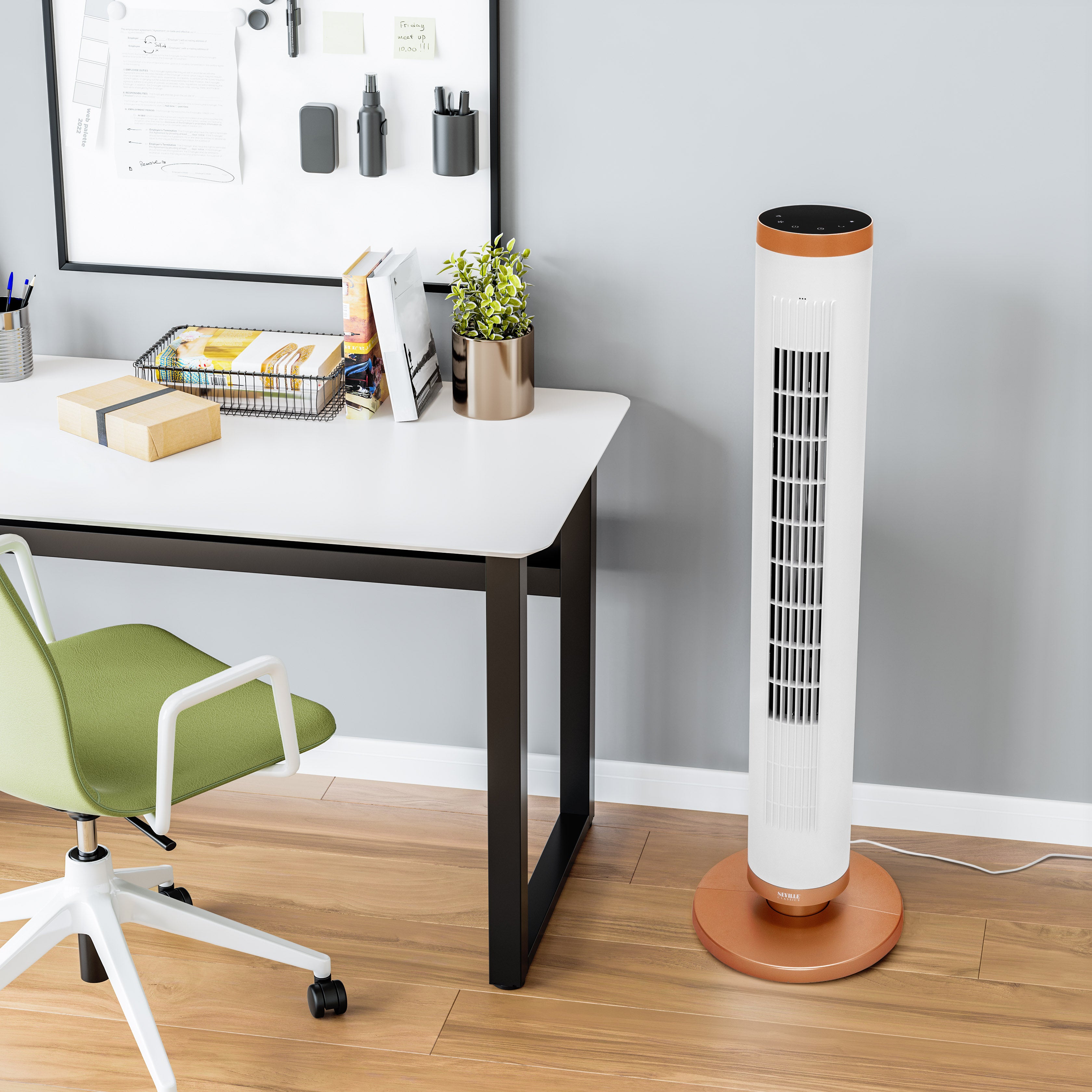 Seville Classics UltraSlimLine ventilatore torre oscillante con luce