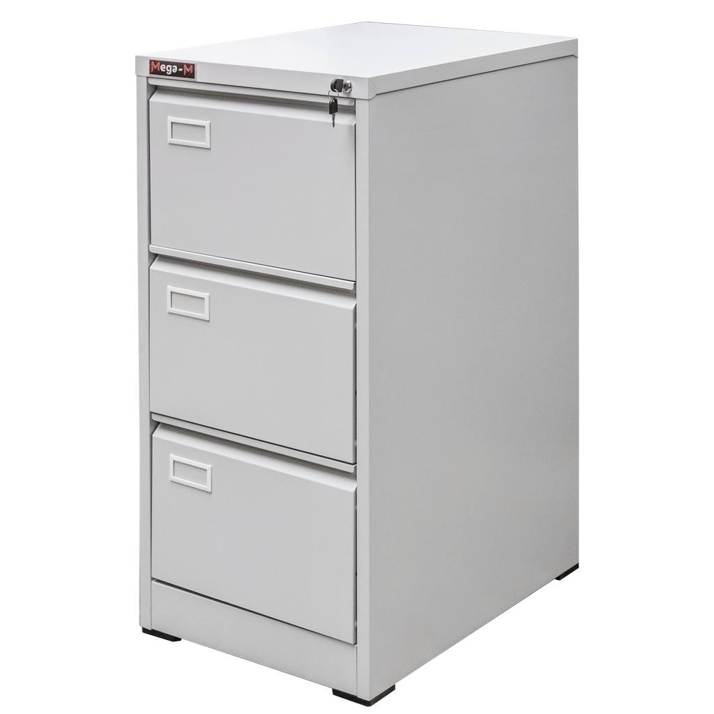 Mega-M Schedario metallico 3 cassetti A4 grigio