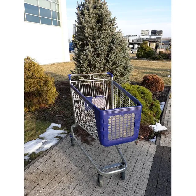 Wanzl P130L carrello spesa 130 L con seggiolino blu